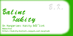 balint kukity business card